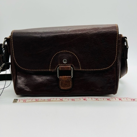 JACK GEORGES VOYAGER COLLECTION CROSSBODY BUFFALO LEATHER BAG NWT - Picture 6 of 15